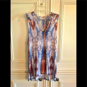 LA Made 100% rayon snake print sleeveless top